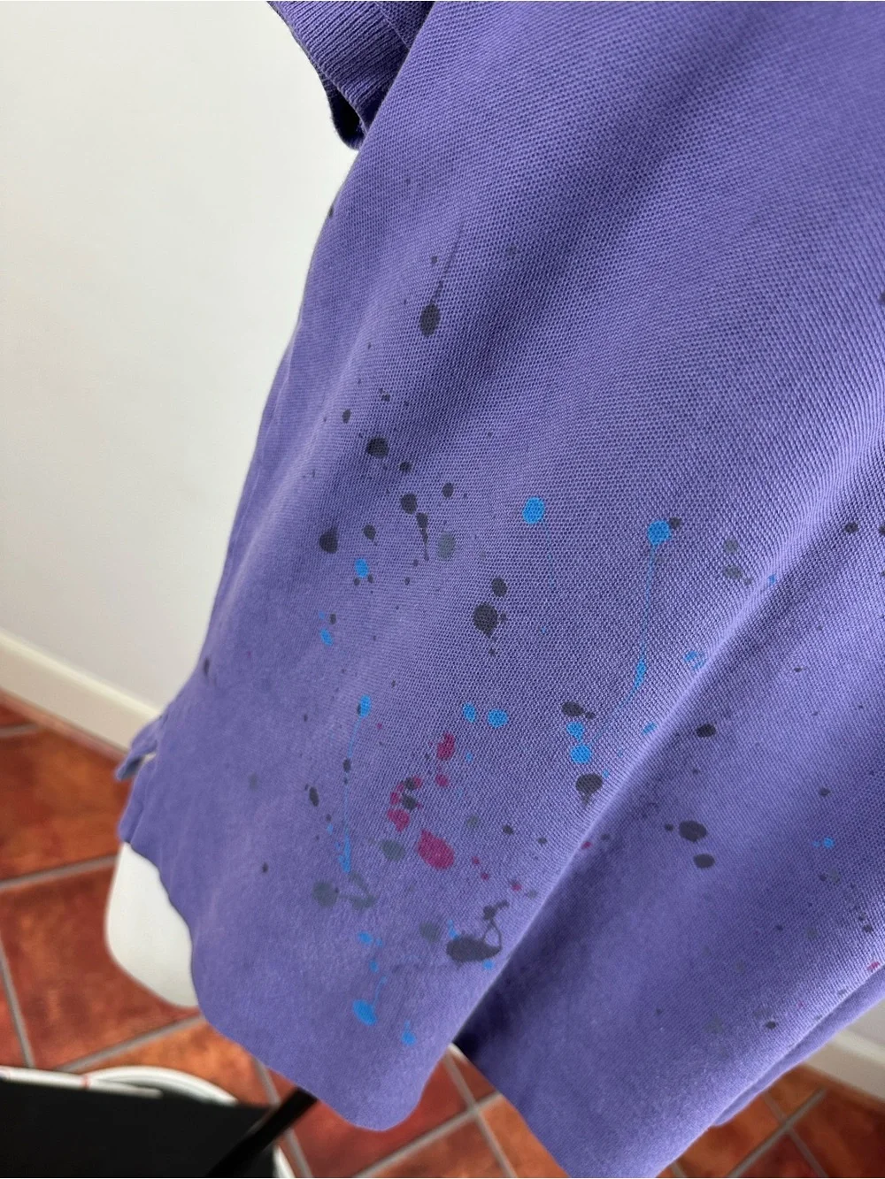 NWT Ralph Lauren x Urban Outfitters One-of-a-Kind Polo with Artistic Paint-Splat
